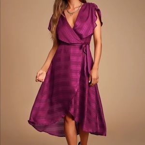 Lulus Lenita wrap midi dress